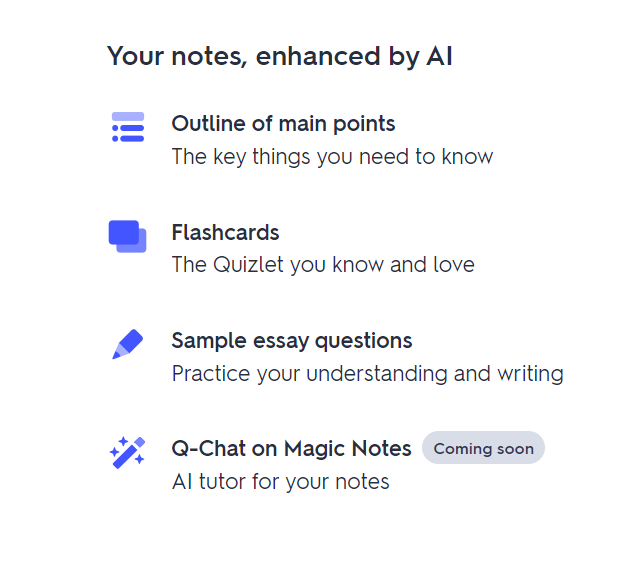 Enhance your Notes with Quizlet AI